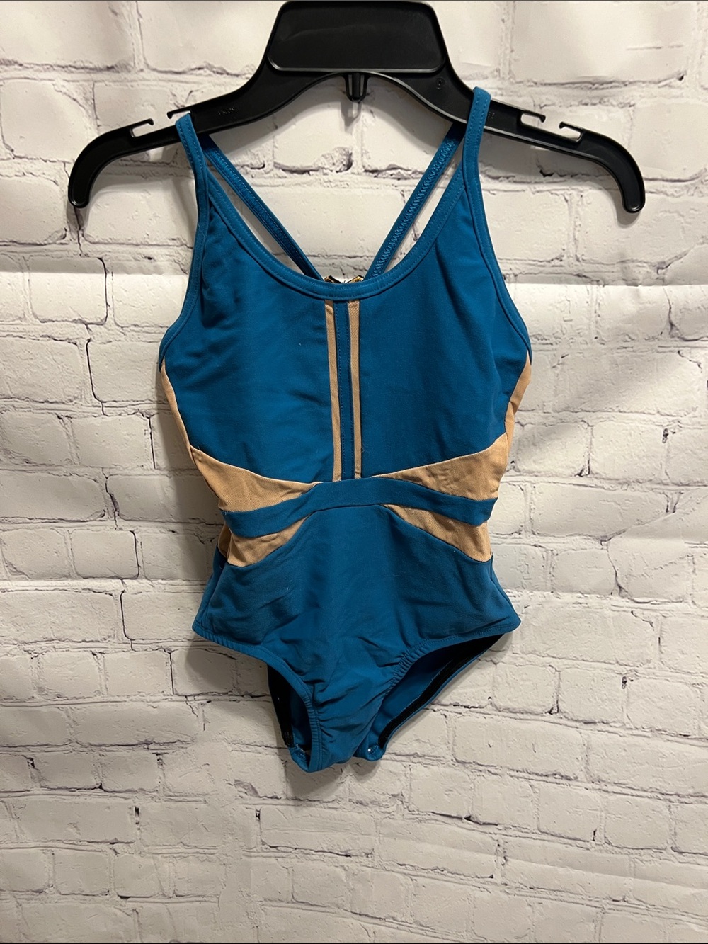 Honeycut leotard AXXS teal with mesh Accents